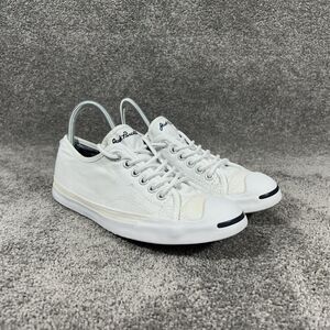 Converse Jack Purcell 146430C Women’s Size 7 White Canvas Low Casual Shoes Used